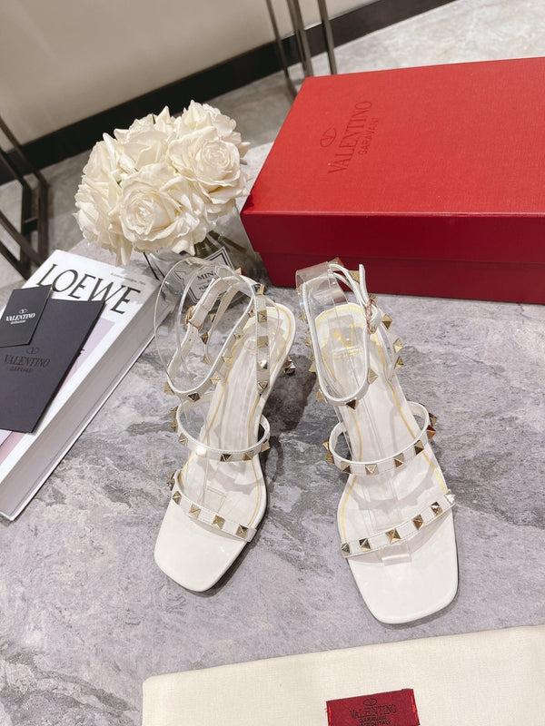 Sandali Valentino Rockstud con tacco 60 mm in pelle di pecora