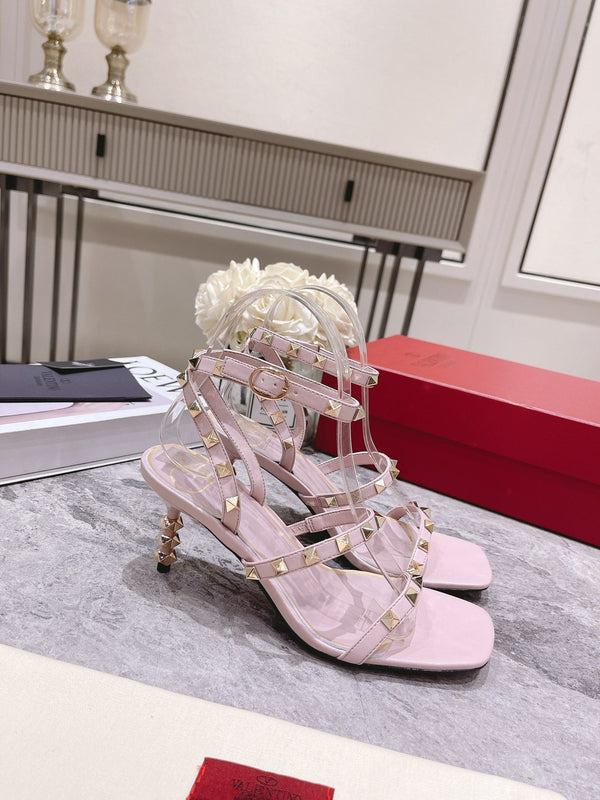 Sandali Valentino Rockstud con tacco 60 mm in pelle di pecora