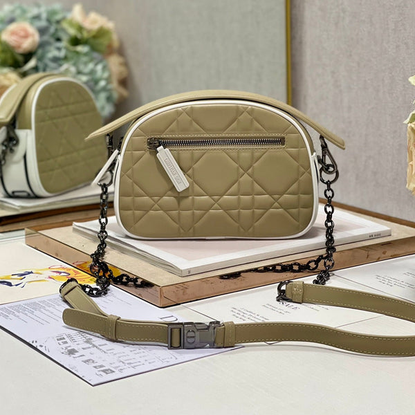 BORSA VIBE HOBO 22 IN PELLE DI VITELLO BEIGE ECRU