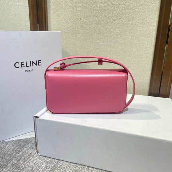 cinturino in pelle di vitello rosa scuro classic triomphe 20 hardware dorato
