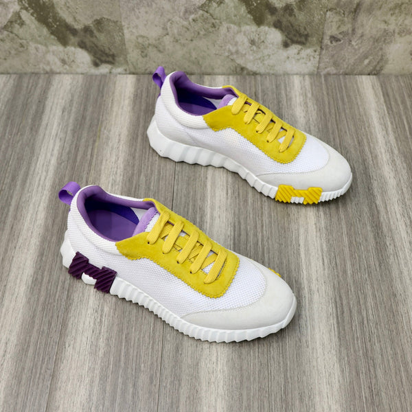 HM BOUNCING SNEAKER CLOUD AND YELLOW BREATHABLE FABRIC