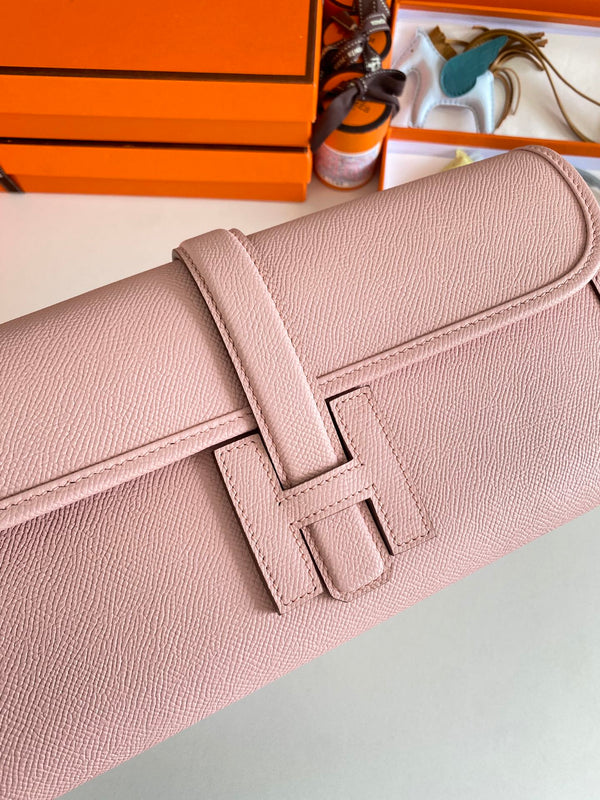 HM Jige Elan 29 Clutch In Crepe Pink Calfskin (25 days of production)