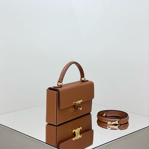 BOX TRIOMPHE 22 TAN PELLE DI VITELLO NATURALE