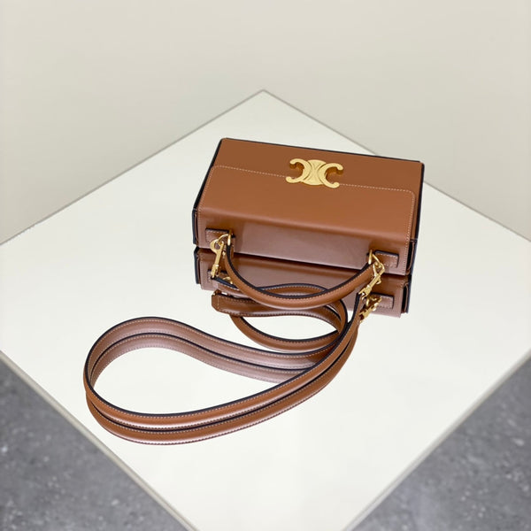 BOX TRIOMPHE 22 TAN PELLE DI VITELLO NATURALE