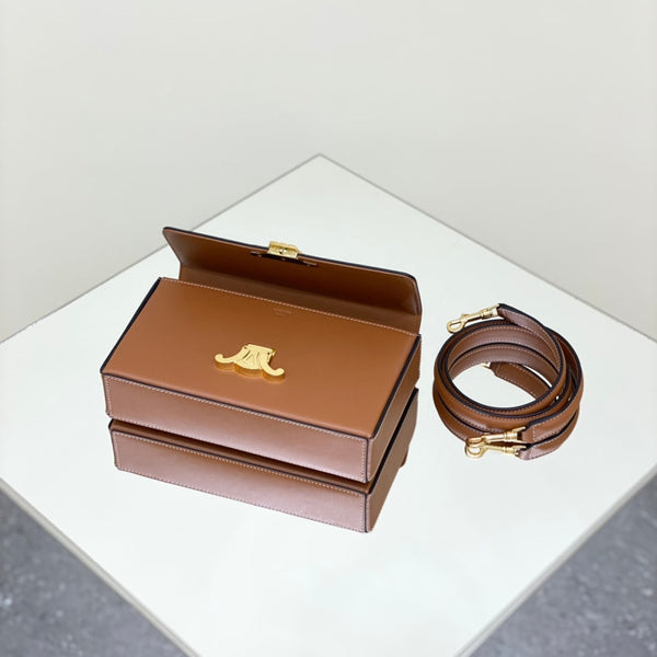 BOX TRIOMPHE 22 TAN PELLE DI VITELLO NATURALE