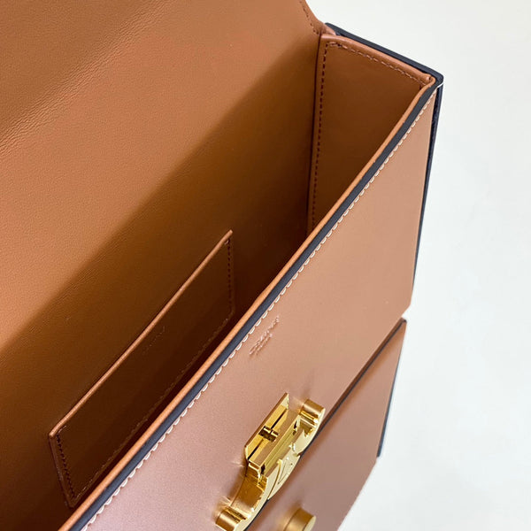 BOX TRIOMPHE 22 TAN PELLE DI VITELLO NATURALE