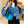 LOE GOYA BAG 18 IN COBALT BLUE SILK CALFSKIN