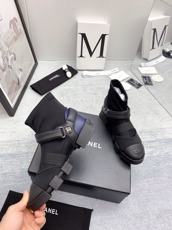 CC 26s Ankle Boots 4cm Canvas Leather 162986