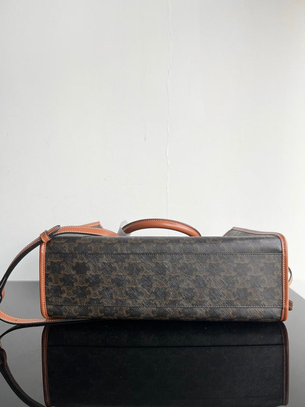 BORSA TRIPHOME CABAS 35 IN PELLE DI VITELLO NERA