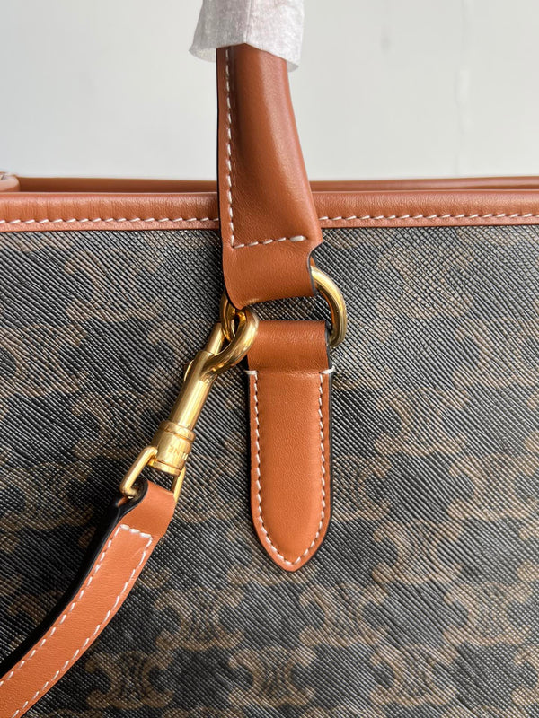 BORSA TRIPHOME CABAS 35 IN PELLE DI VITELLO NERA