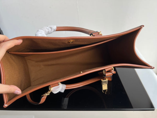 BORSA TRIPHOME CABAS 35 IN PELLE DI VITELLO NERA