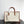 TRIPHOME CABAS 35 WHITE CREAM CALFSKIN TOTE