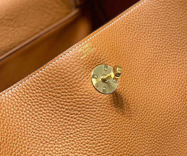 HM LINDY 30 BAG ORANGE TAURILLON CLEMENCE LEATHER