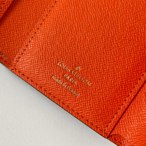 Portafoglio LV M41938 Victorine in tela monogramma marrone arancione 221669