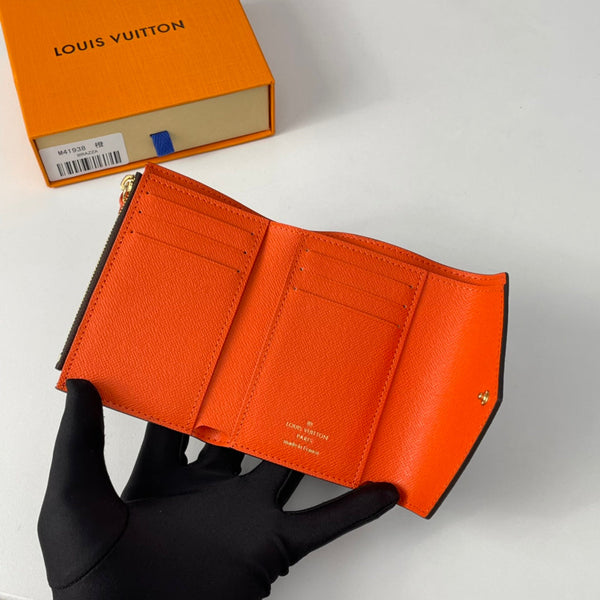 Portafoglio LV M41938 Victorine in tela monogramma marrone arancione 221669