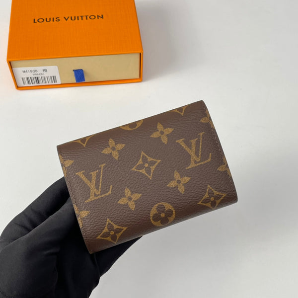 Portafoglio LV M41938 Victorine in tela monogramma marrone arancione 221669