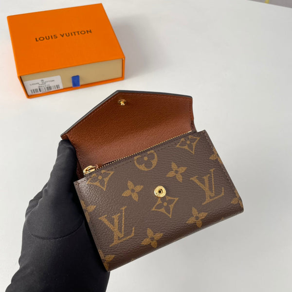 Portafoglio LV M62472 Victorine in tela monogramma marrone 221679