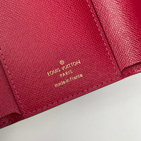Portafoglio LV M41938 Victorine in tela monogramma marrone viola-rosso 221673