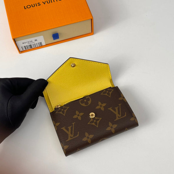Portafoglio LV M41938 Victorine in tela monogramma marrone giallo 221674