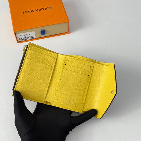 Portafoglio LV M41938 Victorine in tela monogramma marrone giallo 221674