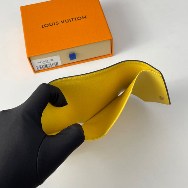 Portafoglio LV M41938 Victorine in tela monogramma marrone giallo 221674