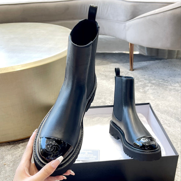 CC 25 Track Sole Chelsea Boots 50mm Black Calfskin 527574