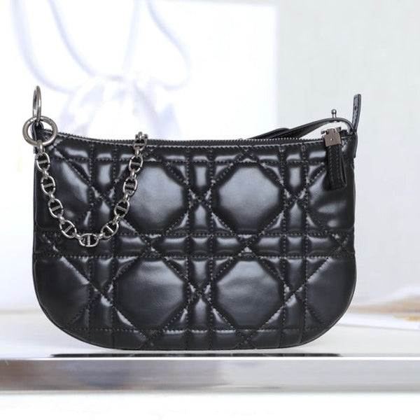 MINI CARO BAG 25 IN PELLE DI AGNELLO NERA