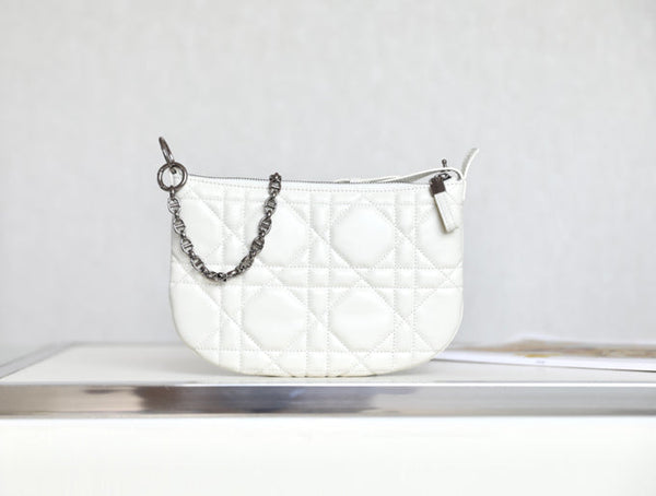 MINI CARO BAG 25 IN PELLE DI AGNELLO BIANCA