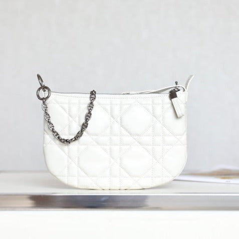 MINI CARO BAG 25 IN PELLE DI AGNELLO BIANCA