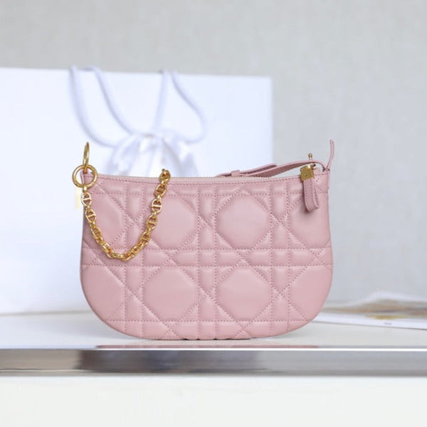 MINI CARO BAG 25 IN PELLE DI AGNELLO ROSA CHIARO