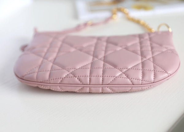 MINI CARO BAG 25 IN PELLE DI AGNELLO ROSA CHIARO