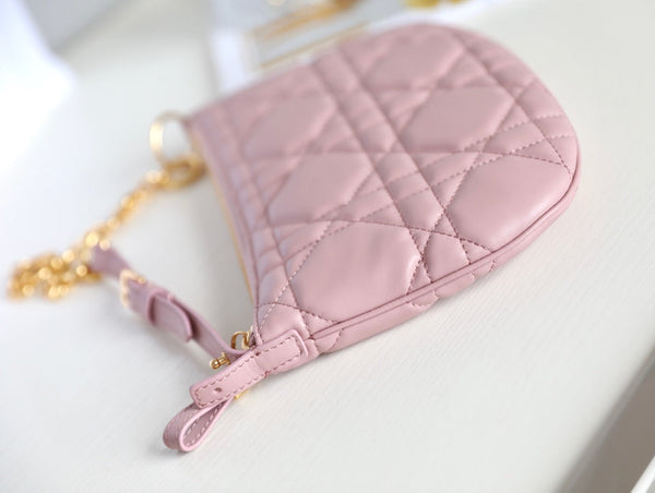 MINI CARO BAG 25 IN PELLE DI AGNELLO ROSA CHIARO