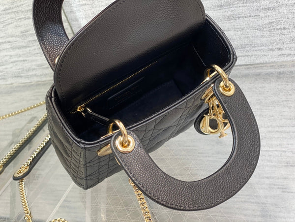 mini lady 17 pelle di vitello nera ghw