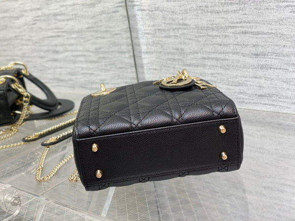 mini lady 17 pelle di vitello nera ghw