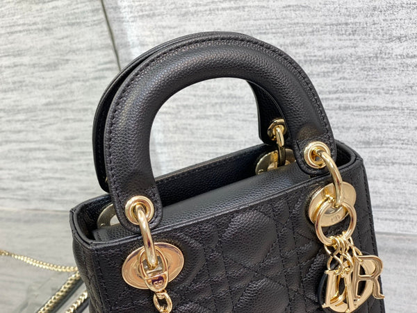 mini lady 17 pelle di vitello nera ghw