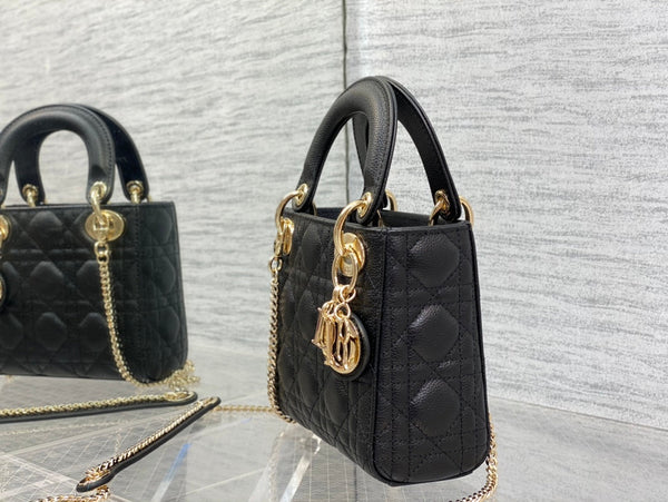 mini lady 17 pelle di vitello nera ghw