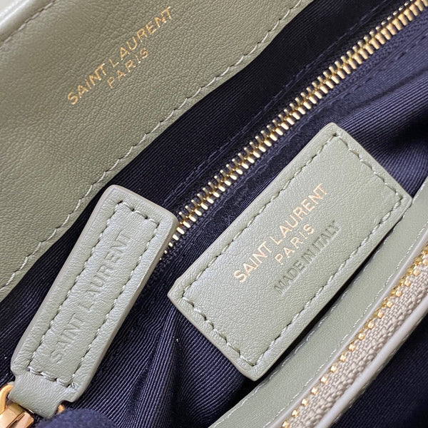 LOULOU MEDIUM 32 CUIR MATELASSÉ VERT KAKI MÉTAL DORÉ