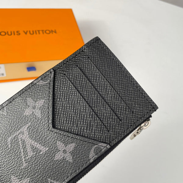 LV M64038 Porta monete e carte in tela monogramma nera 221505