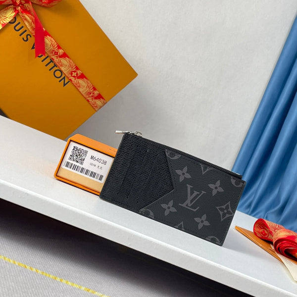 LV M64038 Porta monete e carte in tela monogramma nera 221505