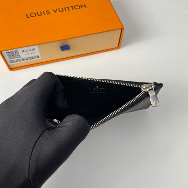 LV M64038 Porta monete e carte in tela monogramma nera 221505