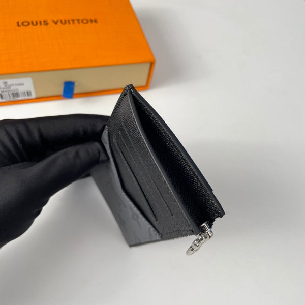 LV M69533 Porta carte e monete in tela monogramma grigia e nera 221510