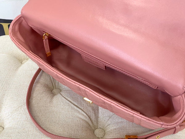 BORSA CARO GRANDE 28 PELLE DI VITELLO ROSA ANTICO