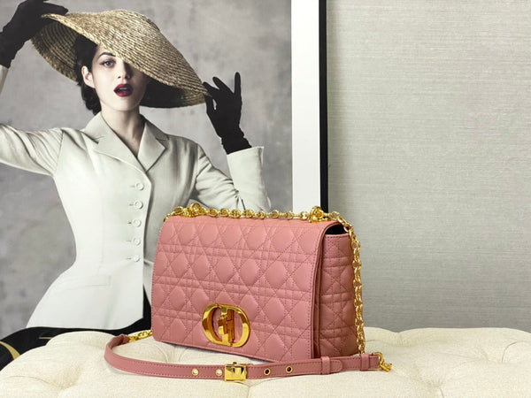 BORSA CARO GRANDE 28 PELLE DI VITELLO ROSA ANTICO