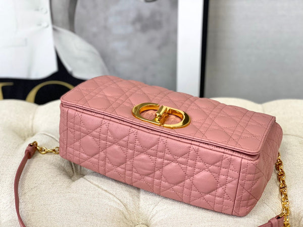BORSA CARO GRANDE 28 PELLE DI VITELLO ROSA ANTICO