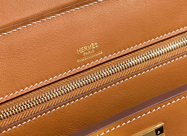 HM Mini 24 Sur 24 Bag 21cm Gold Swift Cowhide Gold Hardware 250264