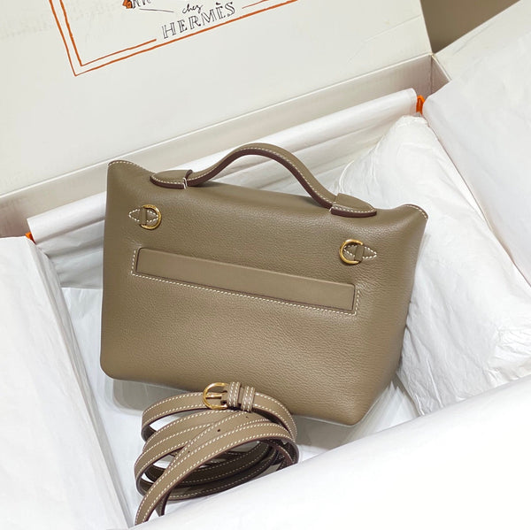HM Mini 24 Sur 24 Bag 21cm Light Brown Swift Cowhide Gold Hardware 250250