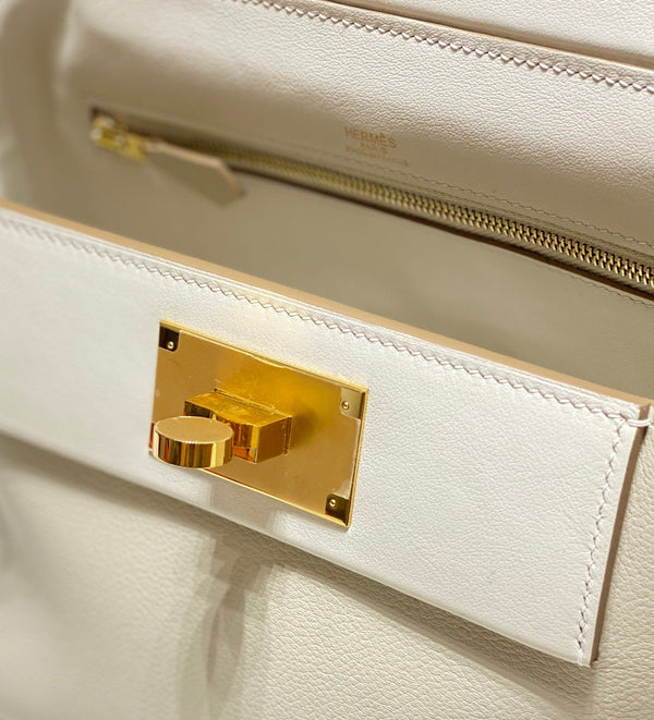 HM 24/24 Mini Bag 21cm Cream Evercolor Gold Hardware