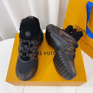 LV Archlight Sneaker Black Mix Dark Brown Monogram Fabric