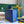 BORSA GRAND HÔTEL TRUNK 24 IN TELA GOYARDINE BLU E PELLE DI VITELLO