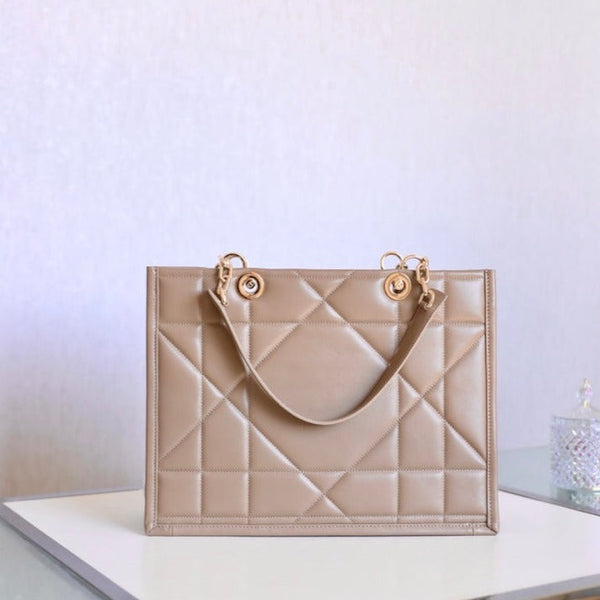 BORSA TOTE BOOK 36 GRANDE IN PELLE DI VITELLO BEIGE CREMA